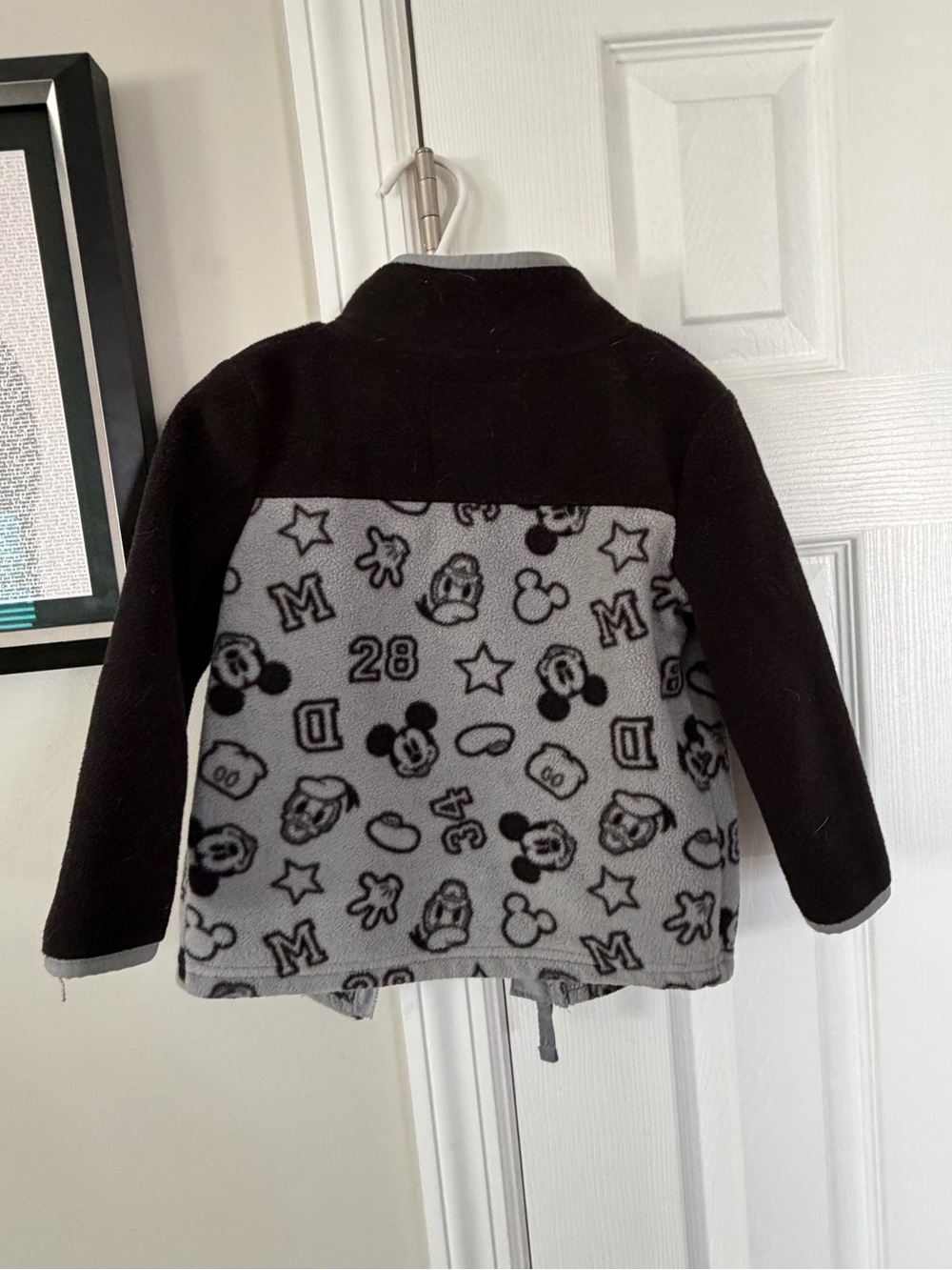 Disney Black & Gray Mickey Fleece Jacket